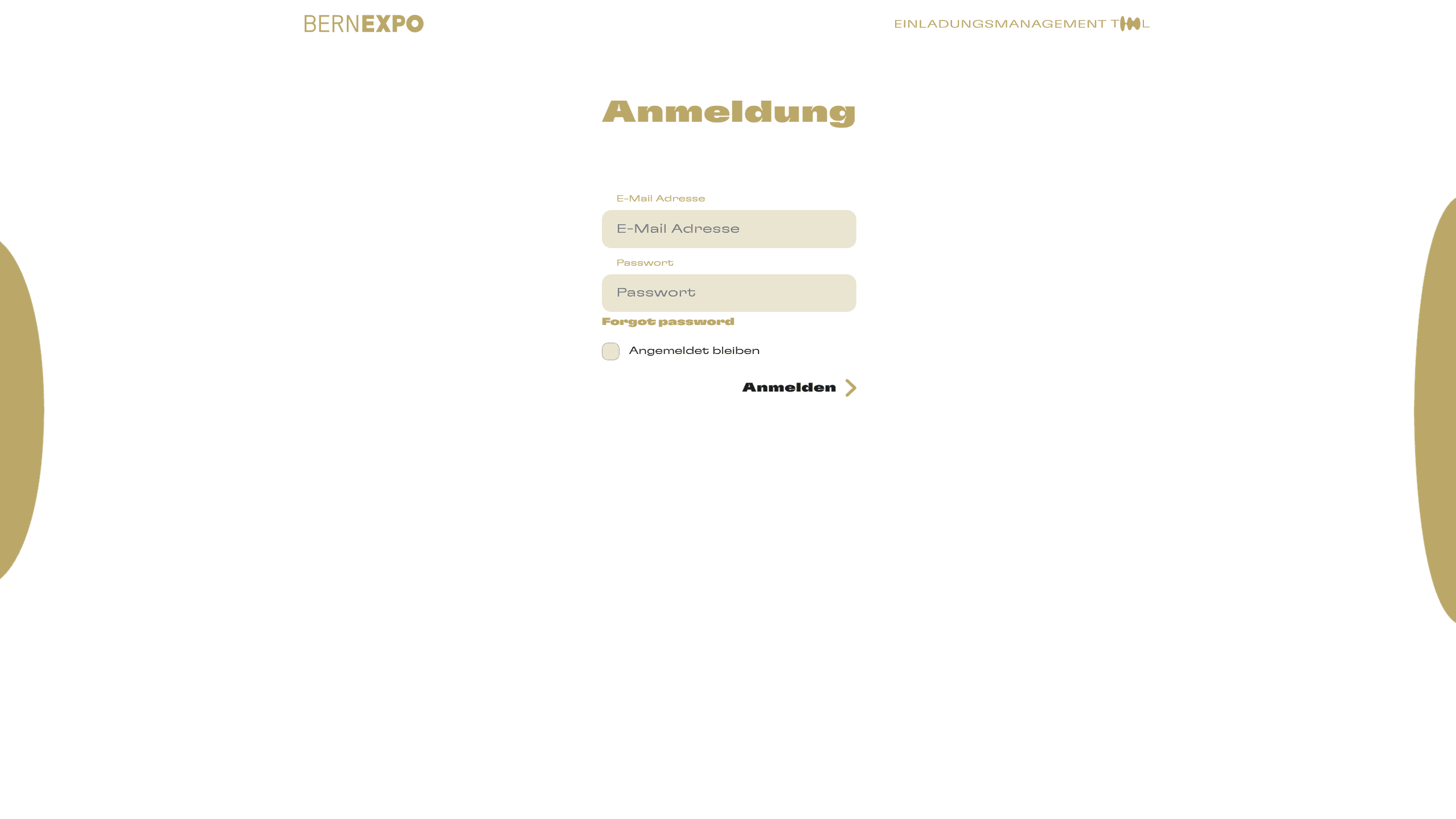 BERNEXPO Portal screenshot